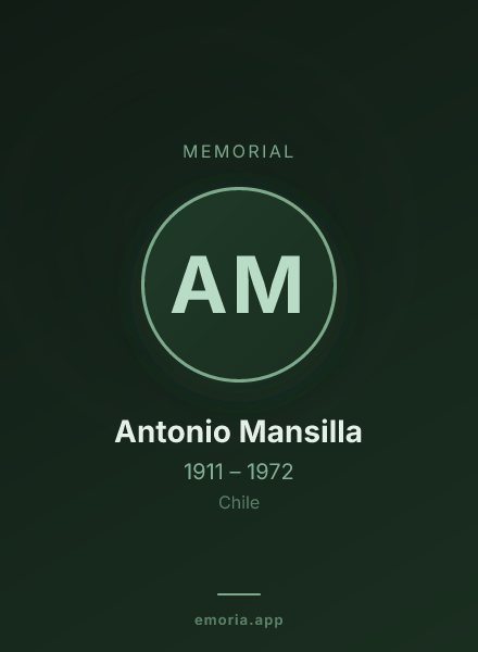 Memorial portrait of Antonio Mansilla
