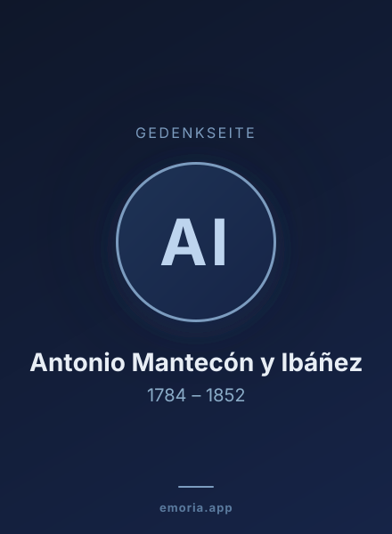 Gedenkportrait von Antonio Mantecón y Ibáñez