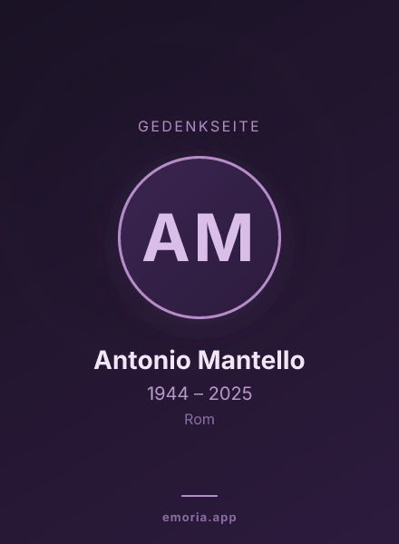 Gedenkportrait von Antonio Mantello