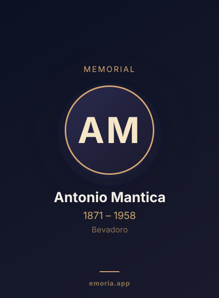 Memorial portrait of Antonio Mantica