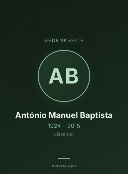 Gedenkportrait von António Manuel Baptista