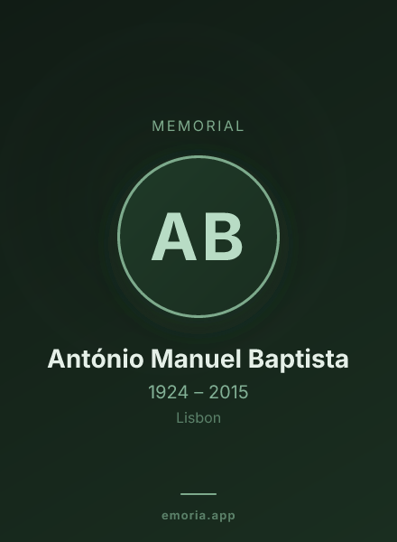 Memorial portrait of António Manuel Baptista