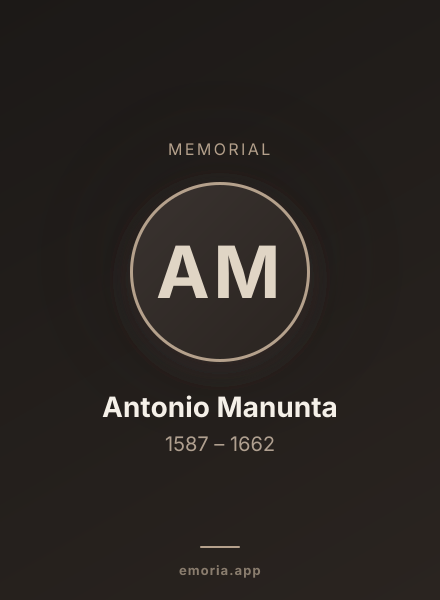Memorial portrait of Antonio Manunta