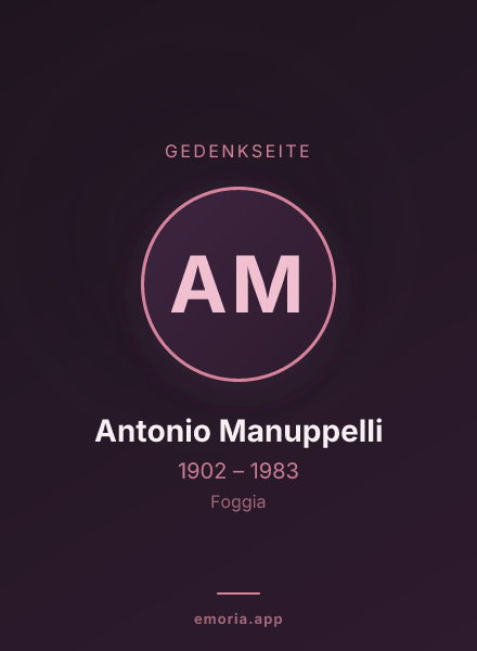 Gedenkportrait von Antonio Manuppelli