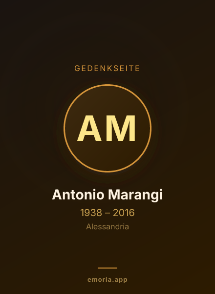 Gedenkportrait von Antonio Marangi