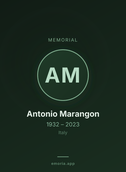 Memorial portrait of Antonio Marangon