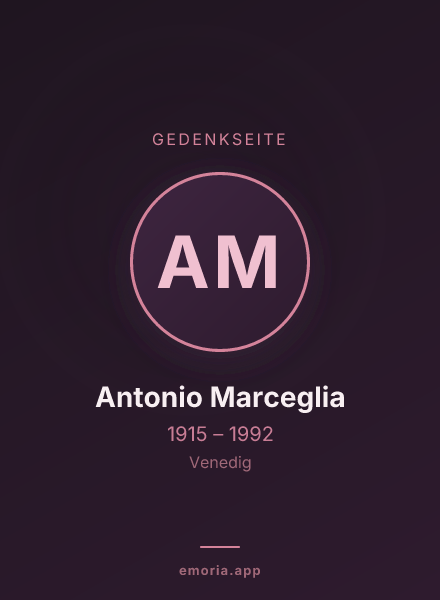 Gedenkportrait von Antonio Marceglia