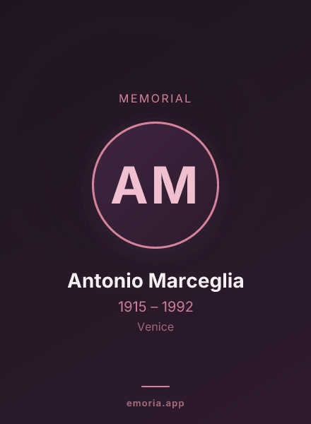 Memorial portrait of Antonio Marceglia