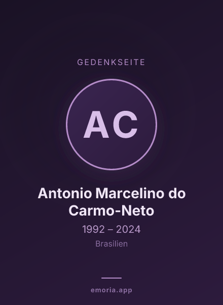 Gedenkportrait von Antonio Marcelino do Carmo-Neto