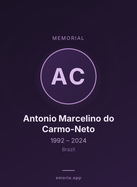 Memorial portrait of Antonio Marcelino do Carmo-Neto