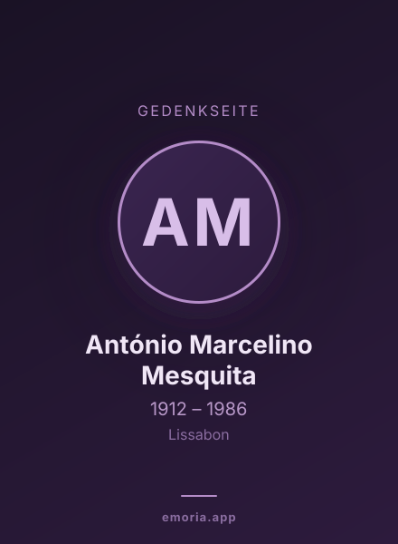 Gedenkportrait von António Marcelino Mesquita