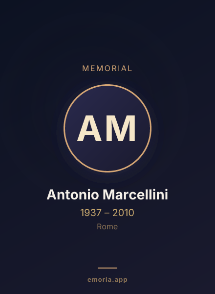 Memorial portrait of Antonio Marcellini