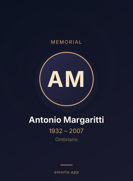 Memorial portrait of Antonio Margaritti