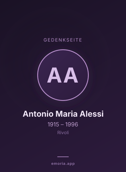 Gedenkportrait von Antonio Maria Alessi