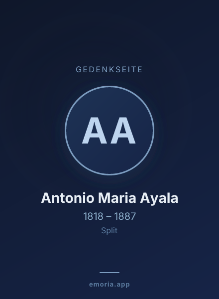 Gedenkportrait von Antonio Maria Ayala