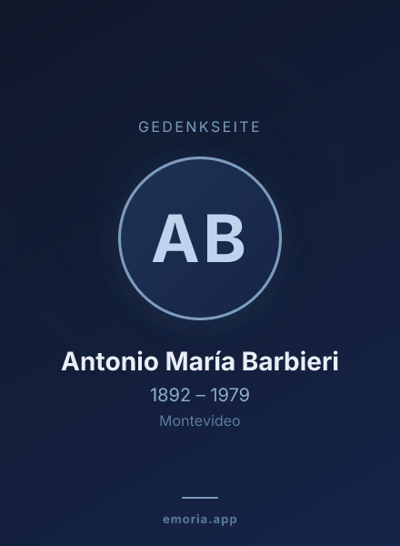 Gedenkportrait von Antonio María Barbieri