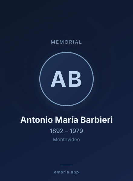 Memorial portrait of Antonio María Barbieri