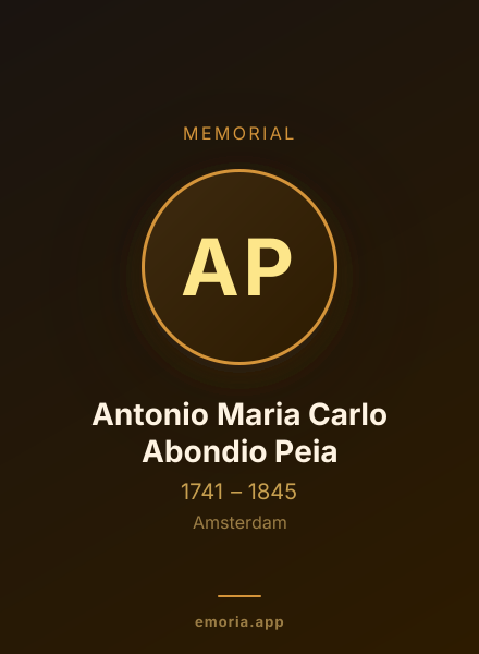 Memorial portrait of Antonio Maria Carlo Abondio Peia