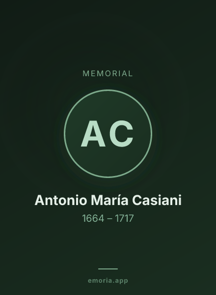 Memorial portrait of Antonio María Casiani