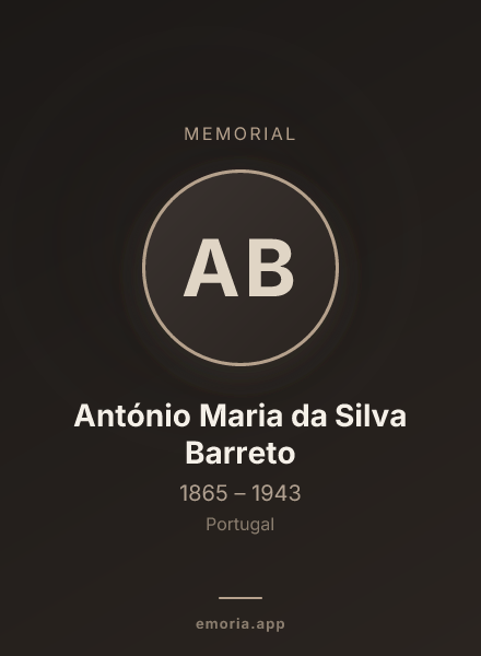 Memorial portrait of António Maria da Silva Barreto