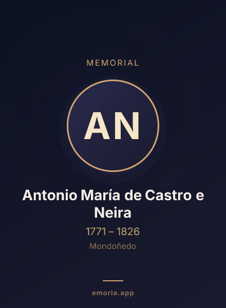 Memorial portrait of Antonio María de Castro e Neira