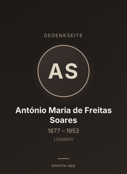 Gedenkportrait von António Maria de Freitas Soares