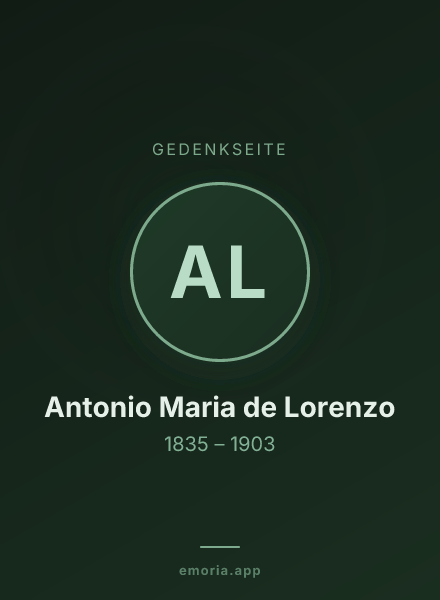 Gedenkportrait von Antonio Maria de Lorenzo