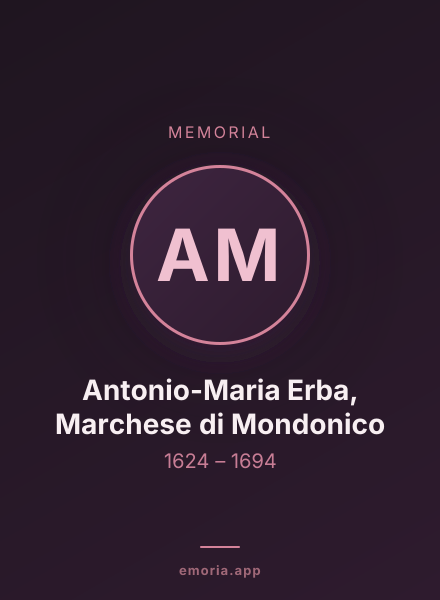 Memorial portrait of Antonio-Maria Erba, Marchese di Mondonico