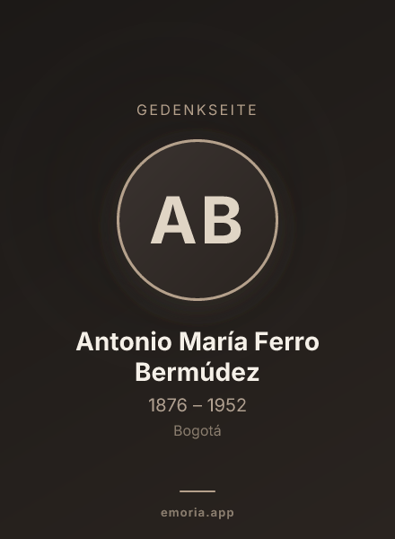 Gedenkportrait von Antonio María Ferro Bermúdez