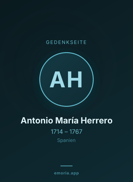 Gedenkportrait von Antonio María Herrero
