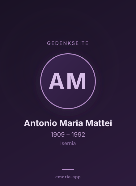Gedenkportrait von Antonio Maria Mattei