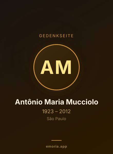 Gedenkportrait von Antônio Maria Mucciolo