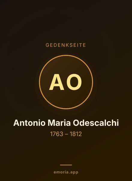 Gedenkportrait von Antonio Maria Odescalchi