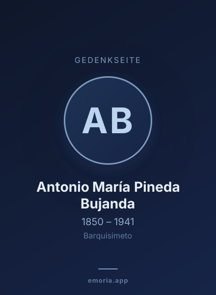 Gedenkportrait von Antonio María Pineda Bujanda