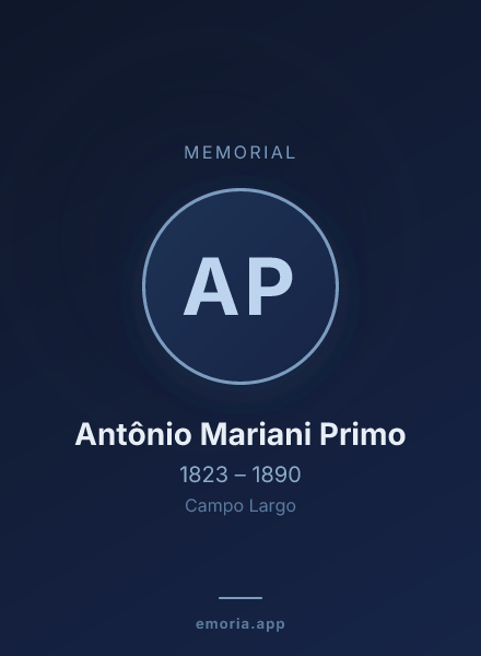 Memorial portrait of Antônio Mariani Primo