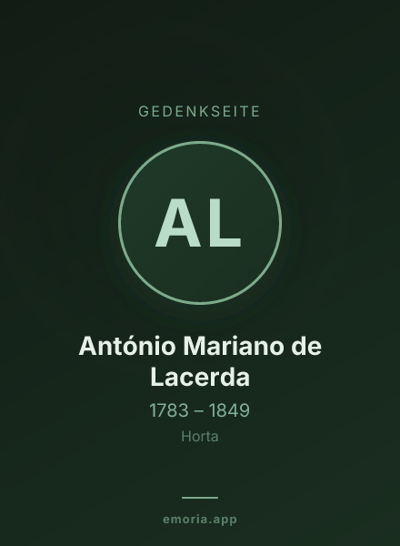 Gedenkportrait von António Mariano de Lacerda