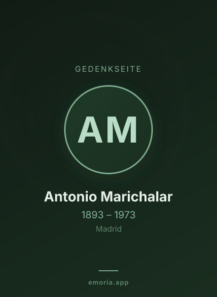 Gedenkportrait von Antonio Marichalar