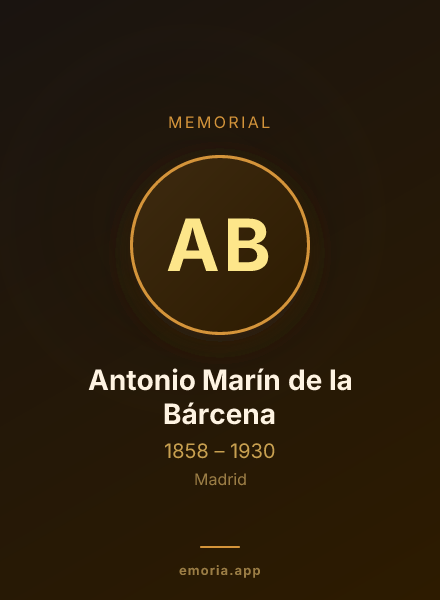 Memorial portrait of Antonio Marín de la Bárcena