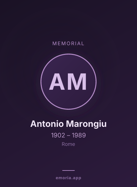 Memorial portrait of Antonio Marongiu