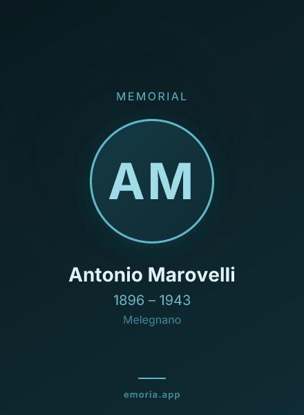 Memorial portrait of Antonio Marovelli