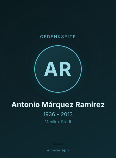 Gedenkportrait von Antonio Márquez Ramírez
