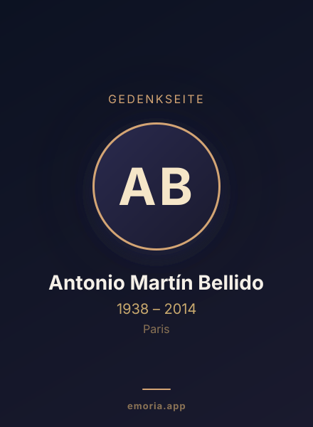 Gedenkportrait von Antonio Martín Bellido