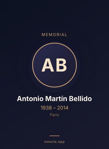 Memorial portrait of Antonio Martín Bellido