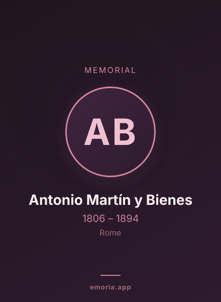 Memorial portrait of Antonio Martín y Bienes