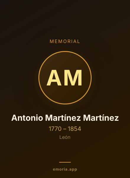 Memorial portrait of Antonio Martínez Martínez