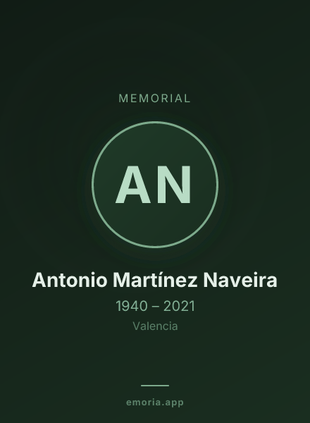 Memorial portrait of Antonio Martínez Naveira