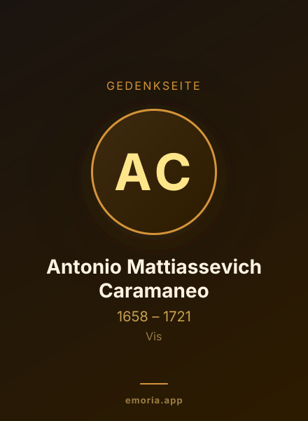 Gedenkportrait von Antonio Mattiassevich Caramaneo