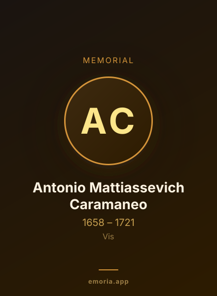 Memorial portrait of Antonio Mattiassevich Caramaneo