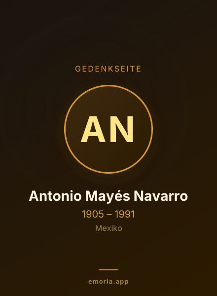 Gedenkportrait von Antonio Mayés Navarro