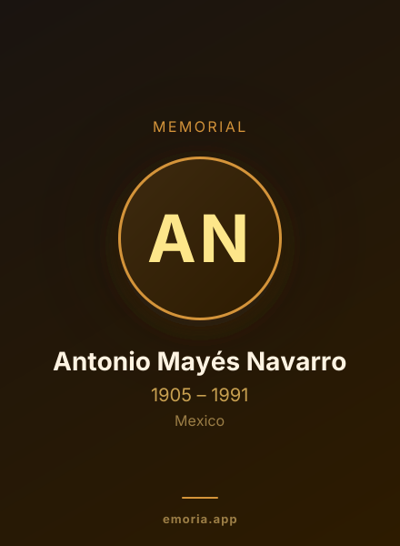 Memorial portrait of Antonio Mayés Navarro